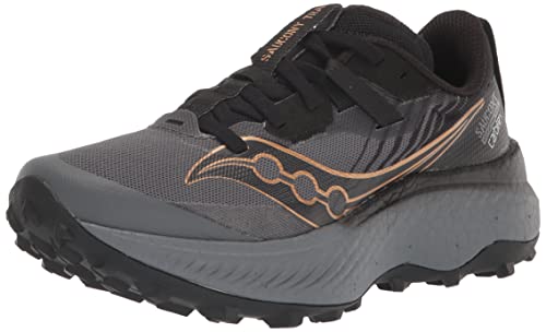Saucony Endorphin Edge Damen-Sneaker, Schwarz/Goldstich, 40.5 EU von Saucony
