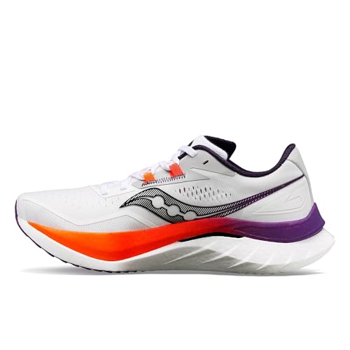 Saucony Endorphin Speed 4 Herren-Sneaker, Weiß/Viziorange, 40.5 EU von Saucony