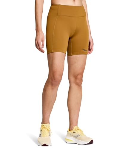 Saucony Fortify 6" Shorts, Bronze, Mittel von Saucony