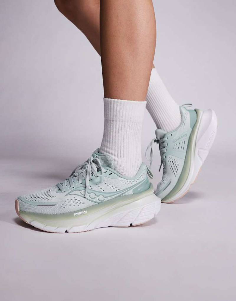 Saucony - Guide 18 - Lauf-Sneaker in Nebel und Aloe-Weiß von Saucony