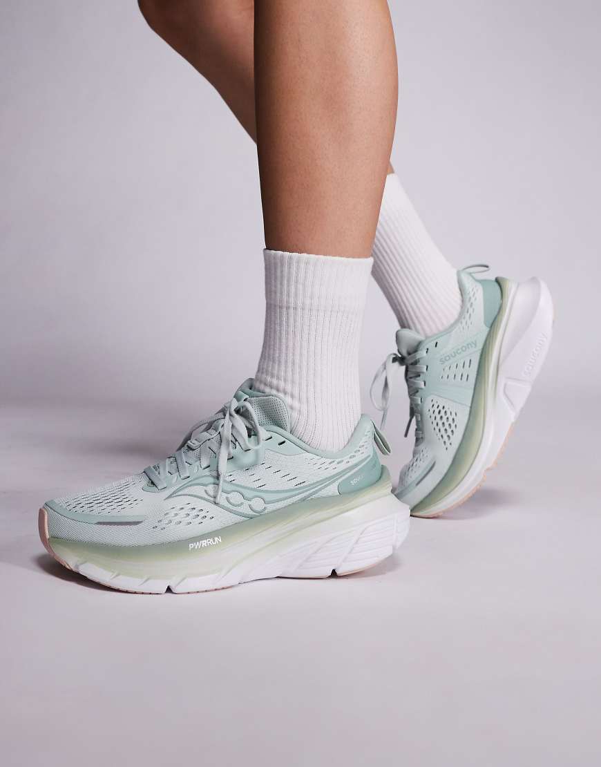 Saucony - Guide 18 - Lauf-Sneaker in Nebel und Aloe-Weiß von Saucony