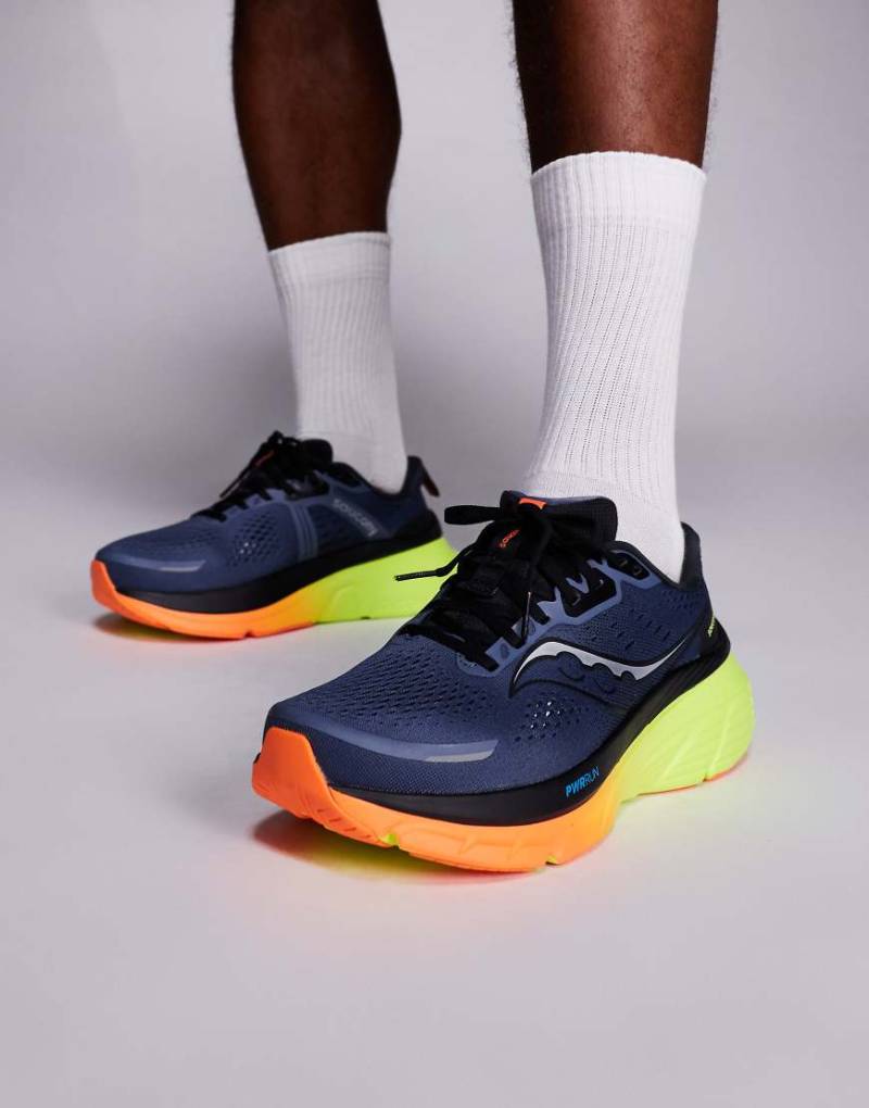 Saucony - Guide 18 - Lauf-Sneaker in den Farben Shadow und Vizi-Bunt von Saucony