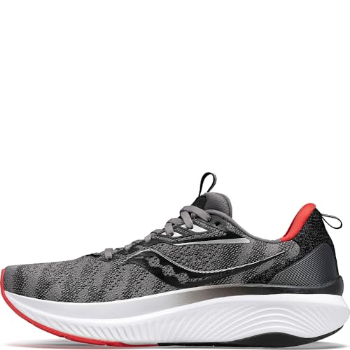 Saucony Herren Echelon 9 Laufschuh, Charcoal/Rot, 44.5 EU von Saucony