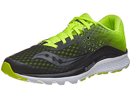 Saucony Herren Kinvara 8 Laufschuhe, Mehrfarbig (Black/Citron) von Saucony