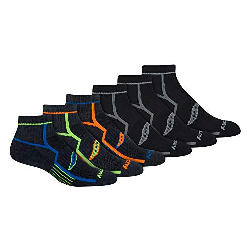 Saucony Herren Multipack Bolt Performance Quarter Socken, Grau (6 Paar) von Saucony