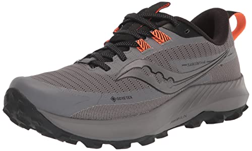 Saucony Herren Peregrine 13 GTX Traillaufschuh, Gravel/Black, 44.5 EU von Saucony