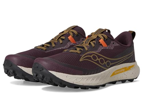 Saucony Herren Peregrine 15 Sneaker, Wine/Kodiak, 40.5 EU von Saucony