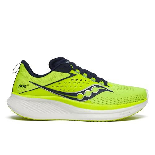 Saucony Herren Ride 17 Laufschuhe Neutralschuh Black/White - Zitronengelb 42 Saucony Herren Ride 17 Laufschuhe Neutralschuh Black/White - Zitronengelb 42 von Saucony