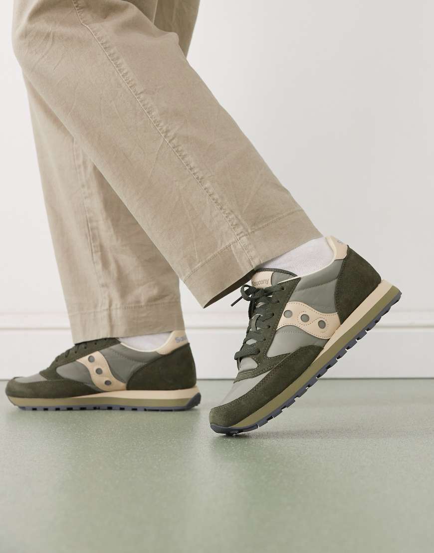 Saucony - Jazz Original - Sneaker in Grün und Sand von Saucony