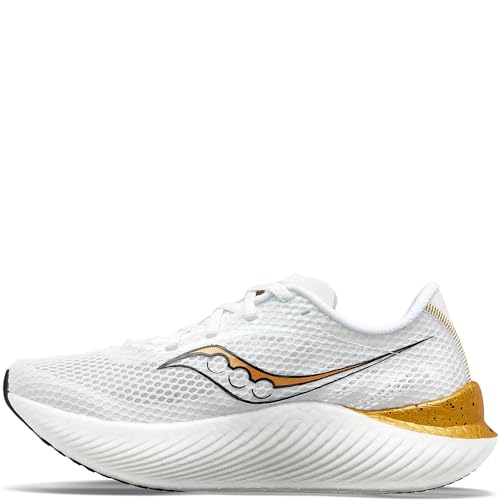 Saucony Men's Endorphin PRO 3 Sneaker, White/Gold, 11.5 von SAUCONY