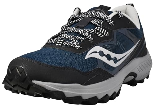Saucony Men's Excursion TR16 Trail Running Shoe, Navy/Silver, 10 von Saucony