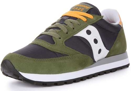 SAUCONY Men's Jazz Original Sneaker, Green/Navy, 11.5 von SAUCONY