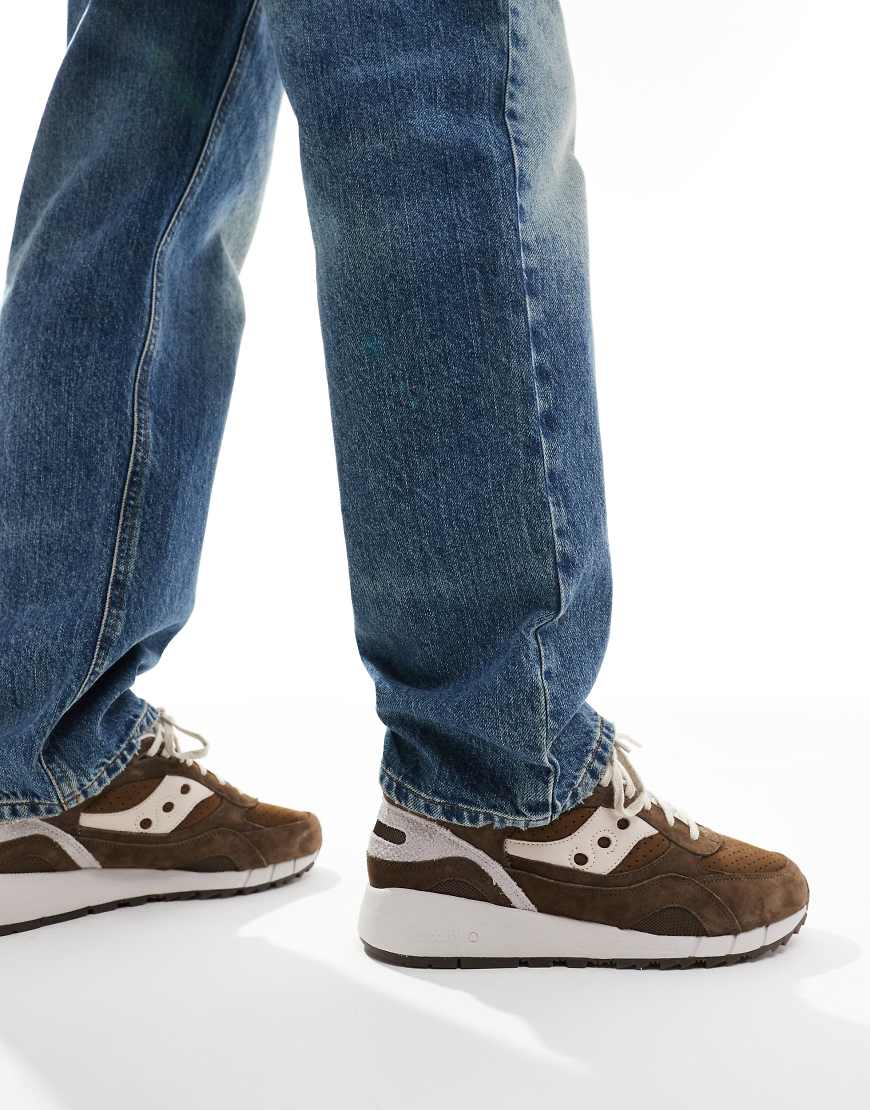 Saucony - Originals Shadow 6000 - Sneaker in Braun und Mondweiß von Saucony