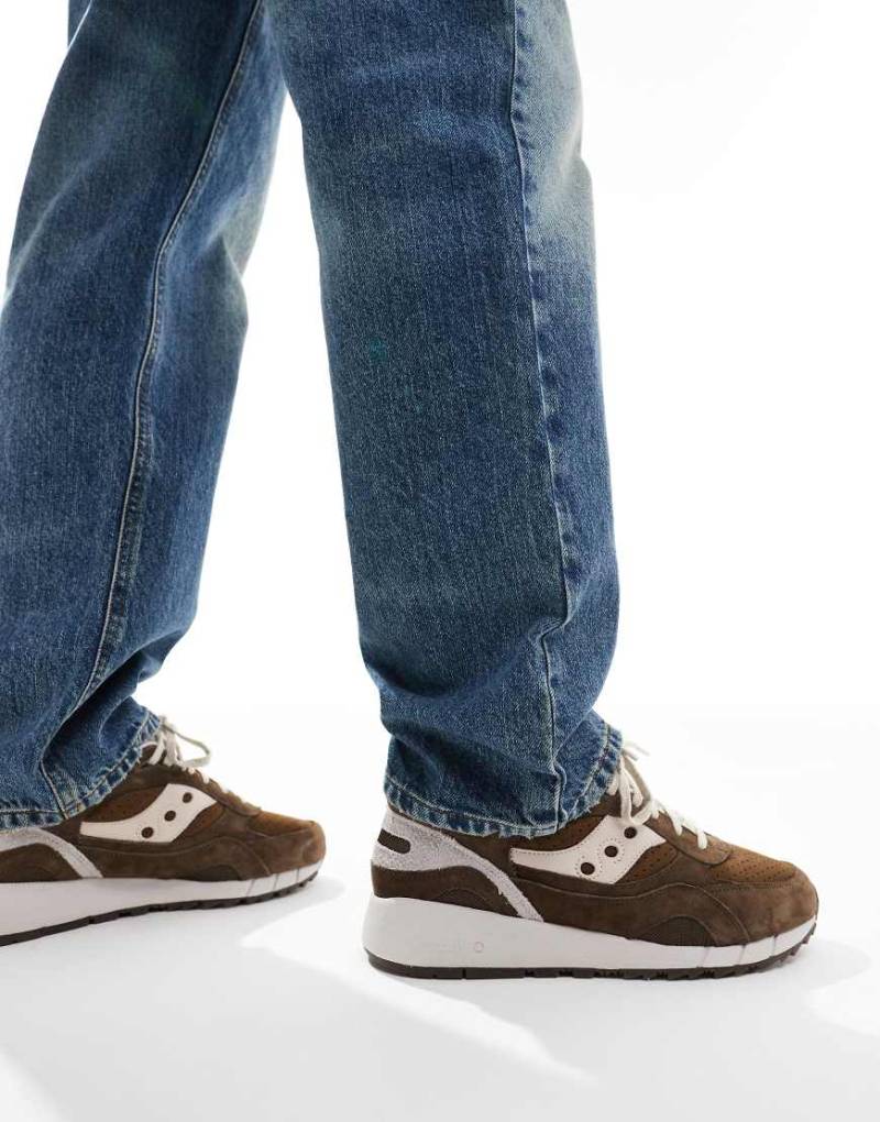 Saucony - Originals Shadow 6000 - Sneaker in Braun und Mondweiß von Saucony