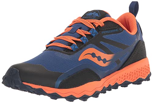 Saucony Peregrine 12 Shield Sneaker, Navy/Orange, 10.5 Wide US Unisex Big_Kid Saucony Peregrine 12 Shield Sneaker, Navy/Orange, 10.5 Wide US Unisex Big_Kid von Saucony