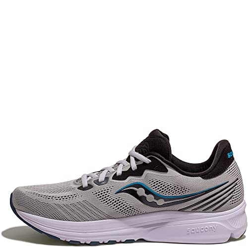 Saucony Herren Ride 14 Laufschuh, Fog Black Storm, 43 EU von Saucony