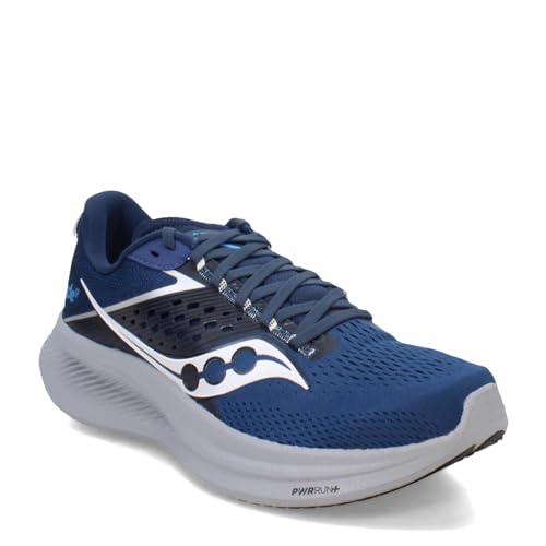 Saucony Men's Ride 17 Sneaker, Tide/Silver, 42 EU von Saucony