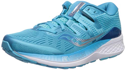 Saucony Ride Iso Damen-Blau, Hellblau Laufschuhe Neutralschuh, Blue, 42.5 EU von Saucony