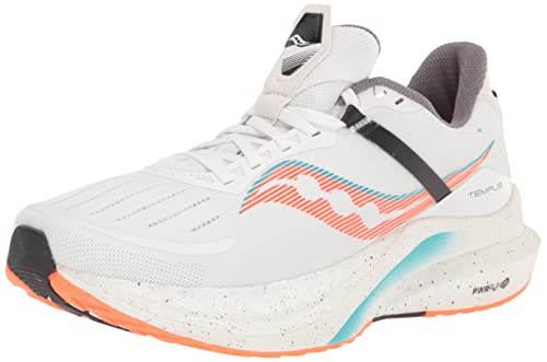 Saucony Tempus Herren Sneaker, Weiß Vizi Orange, 42 EU von Saucony