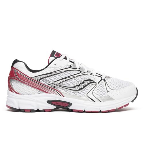 Saucony Unisex-Erwachsene Ride Millennium Sneaker, Weiß/Rot, 11.5 Women/10 Men von Saucony