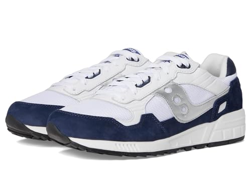 Saucony Unisex-Erwachsene Shadow 5000 Sneaker, Weiß/Marineblau/Silber, 10.5 Women/9 Men von Saucony