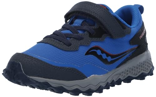 Saucony Windalternativer Verschluss für Kinder, Blau/Schwarz, 2.5 US Big Kid von Saucony