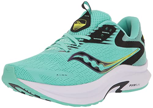 Saucony Women's AXON 2 Running Shoe, Cool Mint/Acid, 8 von Saucony