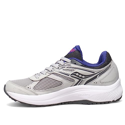 Saucony Women's Cohesion 14 Running Shoe, Grey/Purple, 10.5 von Saucony