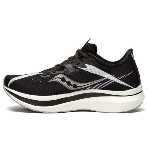 Saucony Women's Endorphin Pro 2 Running Shoe - Color: Black/White - Size: 10 - Width: Regular von Saucony