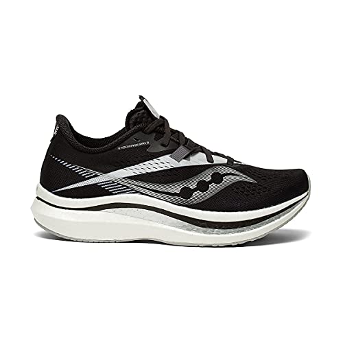 Saucony Women's Endorphin Pro 2 Running Shoe - Color: Black/White - Size: 7 - Width: Regular von Saucony