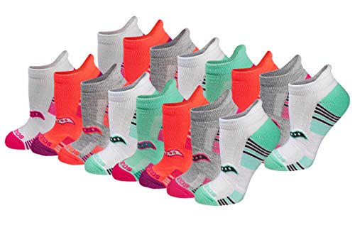 Saucony Women's Performance Heel Tab Athletic Socks (8, Assorted Light (16 Pairs), Shoe Size: 5-10 von Saucony