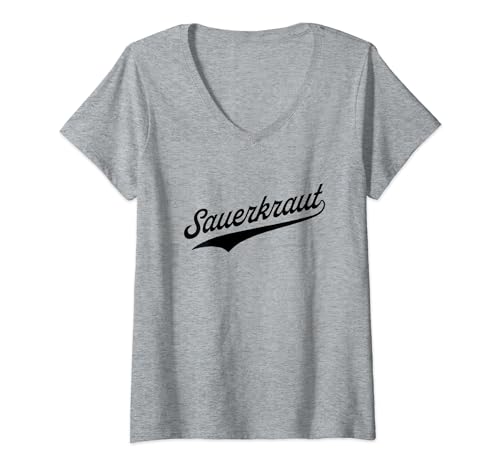 Damen Sauerkraut T-Shirt mit V-Ausschnitt Damen Sauerkraut T-Shirt mit V-Ausschnitt von Sauerkraut