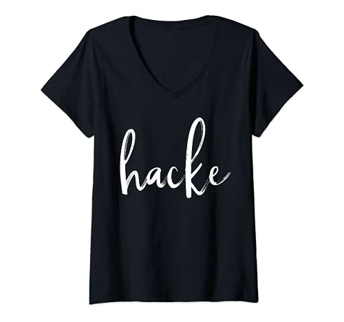 Damen Hacke Dicht Biertrinker Bier Motto Party Kostüm Partnerlook T-Shirt mit V-Ausschnitt von Saufen Lustiges Mallorca Schnaps Party Geschenk