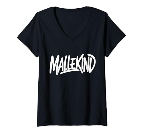 Damen Partyurlaub Mallorca Outfit Mallekind Saufurlaub T-Shirt mit V-Ausschnitt von Sauftourist Biertrinker Party Saufen Mallorca