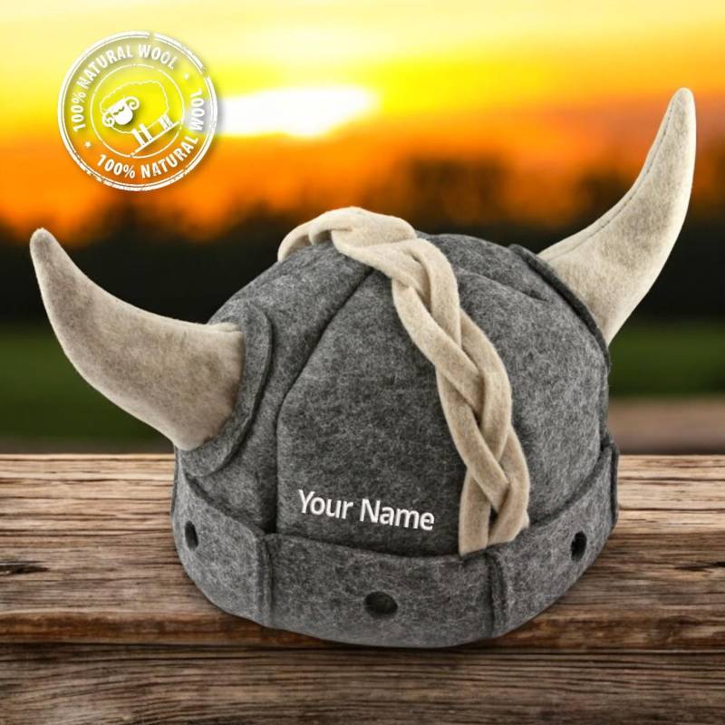 Saunahut Wikinger Bestickbar Mit Deinen Namen Sauna Hat Viking Saunamütze Saunamüts Cap Banja von SaunaHamamStore