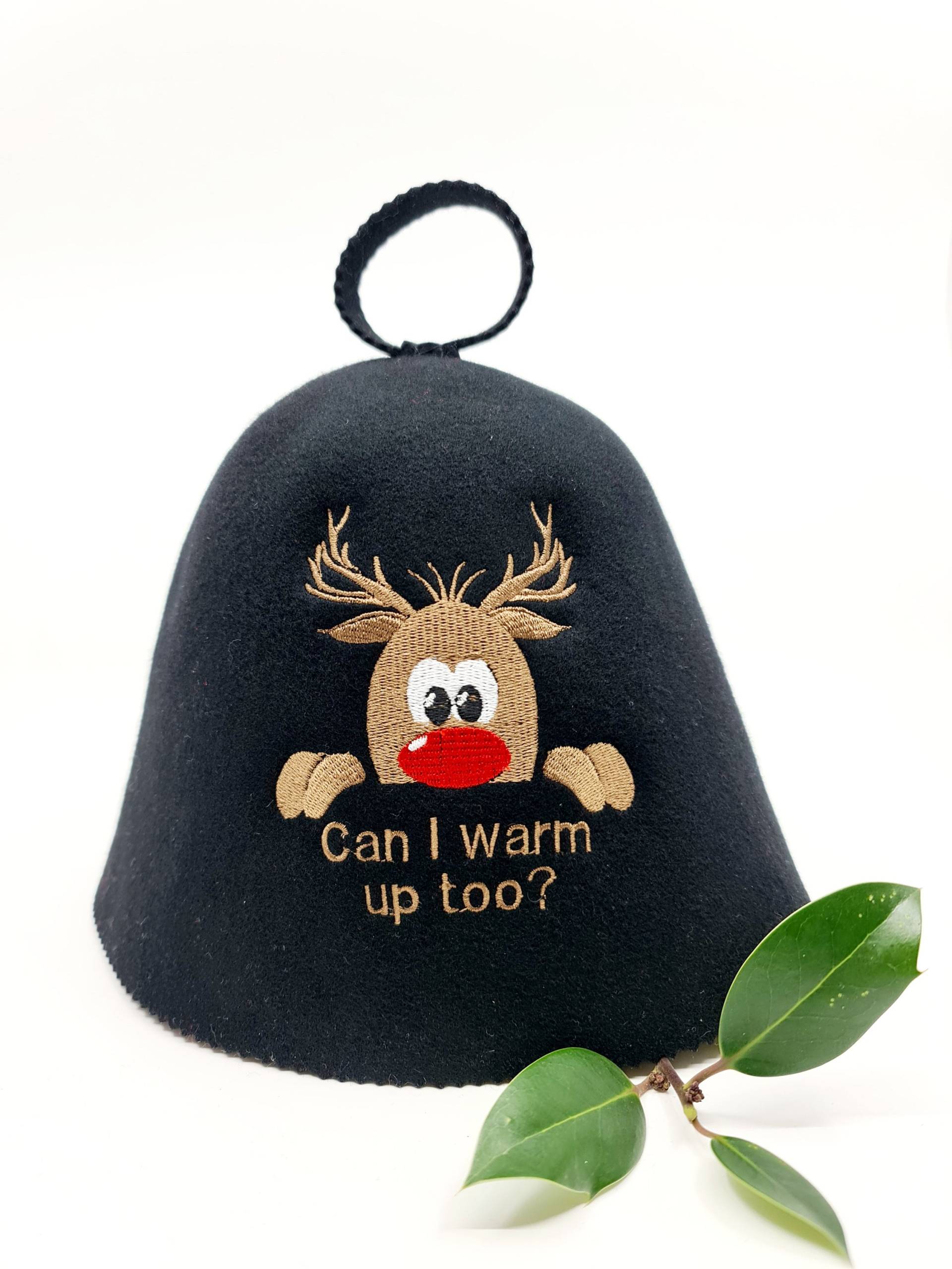 Saunahut "Kann Ich Mich Auch Aufwärme?" Geschenk Für Saunaliebhaber von Saunaworld