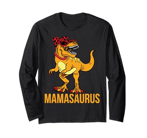 Mamasaurus Dinosaurier Geburtstag T Rex Dino Mama Saurus Familie Langarmshirt Mamasaurus Dinosaurier Geburtstag T Rex Dino Mama Saurus Familie Langarmshirt von Saurus Birthday Family Matching Dinosaur Tee