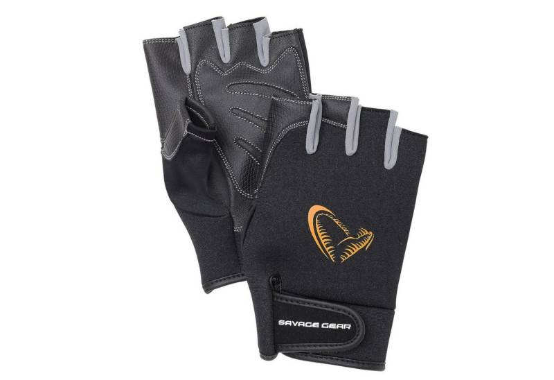 Savage Gear Angelhandschuhe Savage Gear Neoprene Half Finger Gloves Black - Angelhandschuhe von Savage Gear