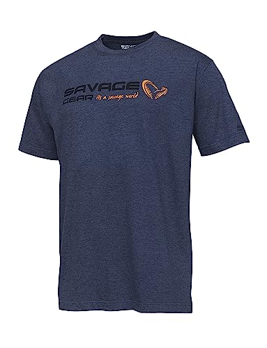 Savage Gear Signature Logo T-Shirt M Blue Melange Savage Gear Signature Logo T-Shirt M Blue Melange von Savage Gear