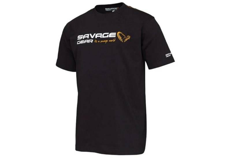 Savage Gear T-Shirt Savage Gear Signature Logo T-Shirt Black Ink - Angelshirt von Savage Gear