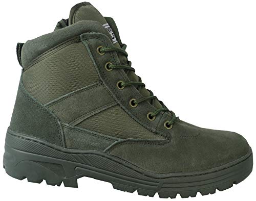 Savage Island Grün Wildleder Militär Stiefel Combat Boots Mittlere Höhe von Savage Island