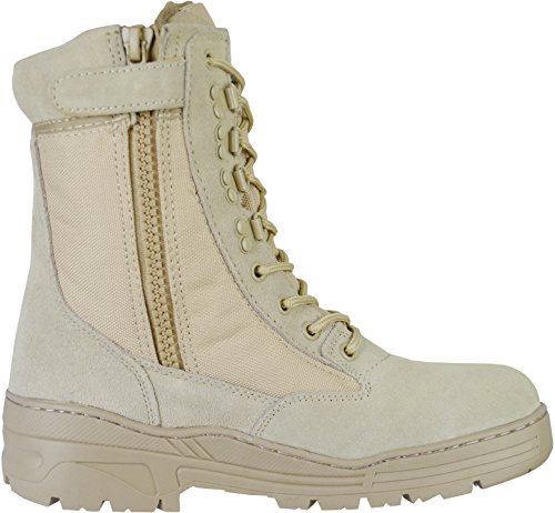 Savage Island Wüste Armee Combat Patrol Tactical Einsatzstiefel mit Reissverschluss Seude Leder Jungle Stiefel Tactical Boot von Savage Island