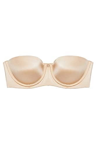 Savage X Fenty, trägerloser BH für Damen, Core Mikrofaser, Honig Nude, 95A von Savage X Fenty