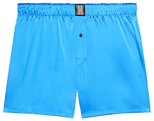 Savage x Fenty Mens Savage X Satin Boxershorts, French Blue, Large von Savage x Fenty