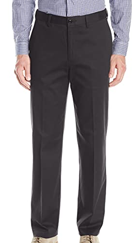 Savane Herren Men's Flat-Front Stretch Performance Chino Freizeithosen, Ultimate Black, 46W / 30L von Savane