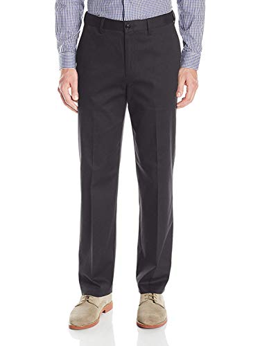 Savane Herren Men's Flat-Front Stretch Performance Chino Lssige Hose, Ultimate Black, 48W / 32L von Savane