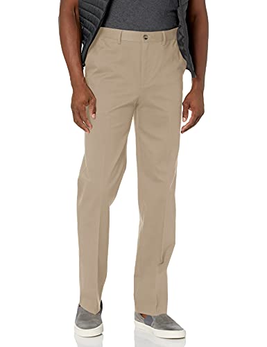 Savane Herren Performance-Chinohose mit Flacher Vorderseite Lssige Hose, Ultimate Mid Khaki, 42W / 29L von Savane