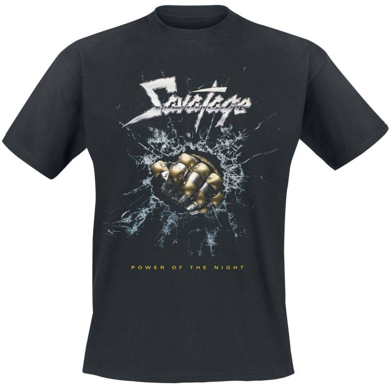 Savatage T-Shirt - Power of the night - S bis 4XL - für Männer - Größe XXL - schwarz  - Lizenziertes Merchandise! von Savatage