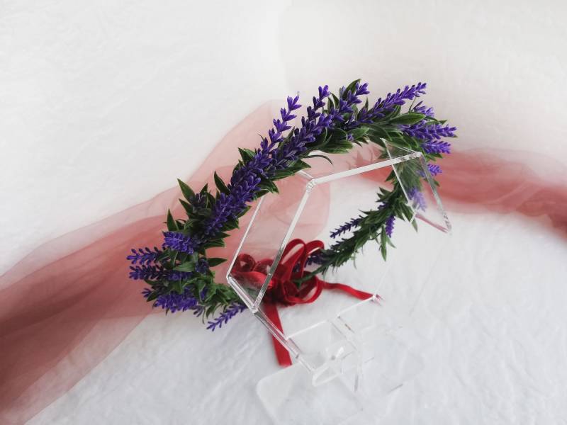Lavendel Blumenkrone Boho Hochzeit Kopfschmuck, Brautkranz von SavchenkoDesign