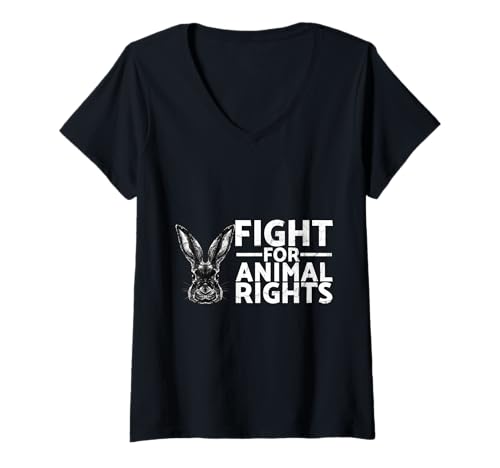Damen Kämpfen Sie für Tierrechte und adoptieren Sie Tierrettung T-Shirt mit V-Ausschnitt Damen Kämpfen Sie für Tierrechte und adoptieren Sie Tierrettung T-Shirt mit V-Ausschnitt von Save Animals Liberation Cruelty Free Activists